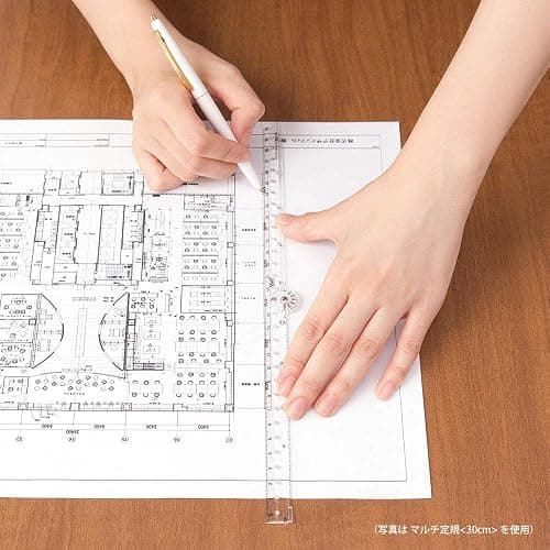 DESIGNPHIL 42263006 Midori Multi Ruler, 6.3 inches (16 cm), Transparent thumbnail 8