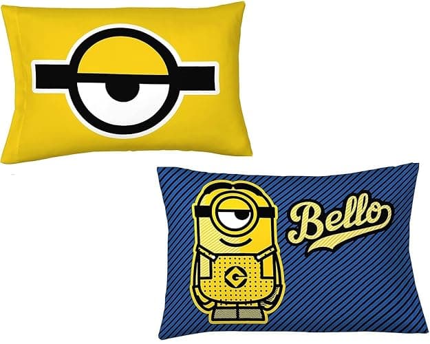 Minions Black Gold Bello Reversible Pillowcase for Kid's Standard Kids Pillowcase - 20 X 30 Inch(2pcs) - Image 1