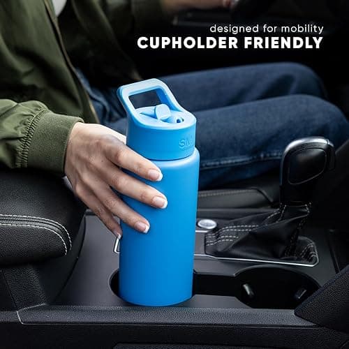 Simple Modern Summit Water Bottle with Straw Lid | Vacuum Insulated Stainless Steel | Leak Proof BPA-Free Cup for Travel, School, Sports | 22oz, Baja thumbnail 5