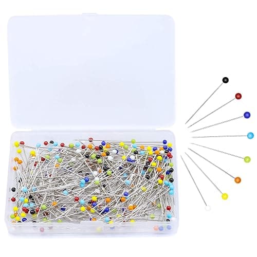 Lot de 250 épingles rondes pour mercerie, patchwork, couture et loisirs créatifs 38 mm - Tête en verre 3 mm - Image 1
