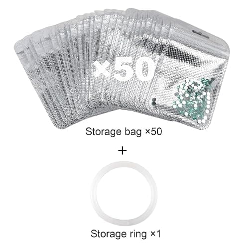 50PCS Diamond Painting Beads Storage Bags | Reusable Ziplock Pouches for DIY Diamond Art, Gem & Bead Organizer, Craft Supplies Storage Accessories thumbnail 3