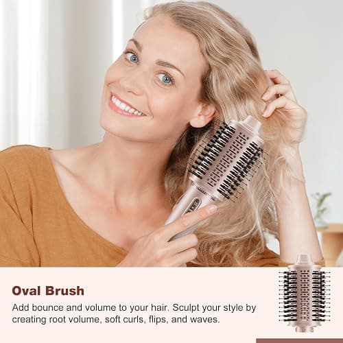 7MAGIC 7 in 1 Hair Styler & Hair Dryer Brush, 110,000 RPM High-Speed Blow Dryer with Negative Ions for Frizz-Free Styling Fast Drying Curling Volumizing Straightening, Hot Air Styler with Travel Case thumbnail 6