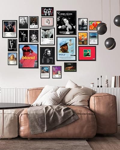Album Cover Posters, Hip-Hop Rap R&B Room Poster Decor for Bedroom, Living Room, Dorm, Aesthetic Music Wall Collage Kit, Christmas Gifts for Music Lovers (Set of 22) thumbnail 5