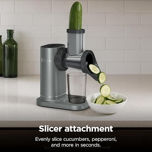 Ninja NeverClog 3-in-1 Juicer, Slicer & Shredder, 32oz Vessel, JC152 | NeverClog auger juices non-stop, plus slicing & shredding attachments. Total Pulp Control, 32-oz vessel, dishwasher safe thumbnail 6