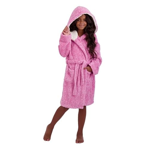 US Angels Plush Robe For Girls- Plush Winter PJ Robe With Pockets, Hoodie & Belt- Ultra-Soft Bathrobe thumbnail 6