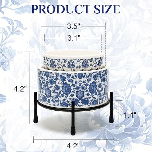 NAFANG Blue & White Porcelain Pattern Wax Melt Warmer,Ceramic 3-in-1 Electric Candle Wax Warmer for Scented Wax Melter Oil Burner for Home Office Bedroom Gift & Decor (with KD Iron Shelf) thumbnail 3