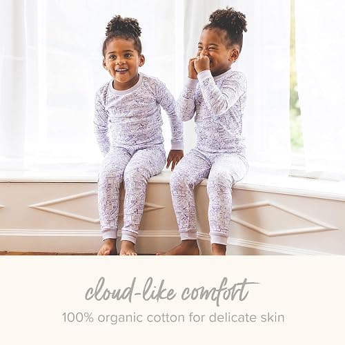 Burt's Bees Baby Girls Organic Cotton Pajamas, Toddler PJ Set, 2-PC | Soft, cozy, snug fitting pajamas feature stretchy ribbed cuffs and hand painted prints to make bedtime a breeze thumbnail 7