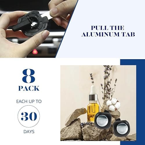 Car Air Freshener Vent Clips, 8 Pack, Provides Long-Lasting Scent, Up to 240 Days, Odor Eliminator (New Car Scent) thumbnail 2