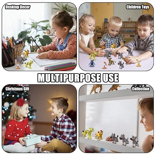 Minaso 12-Pc Mini Animal Action Figures, Collectible Toys for Kids, Perfect for Cake Toppers & Desktop Decorations thumbnail 7
