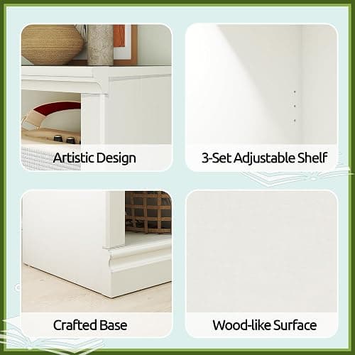 Bevfint 70-Inch Tall White Bookcase, 5 Tiers Shelves Open Storage Bookshelf, 33 in Wide Anti Tipping Indoor Furniture, Book Cases for Home Library Office Bedroom School thumbnail 8