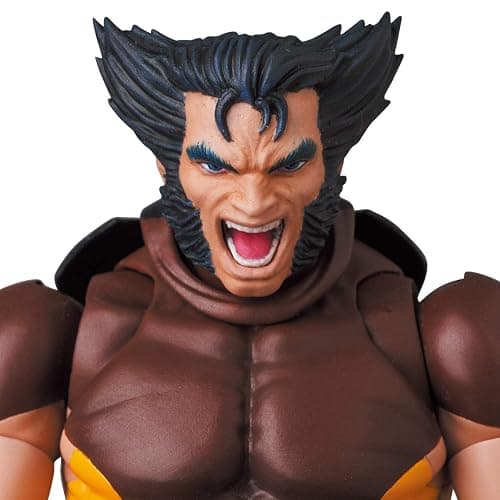 Lingtoolator MAFEX No. 138 Wolverine (BROWN COMIC Ver.) Total Height: Approx. 5.7 inches (145 mm), Painted Action Figure thumbnail 7