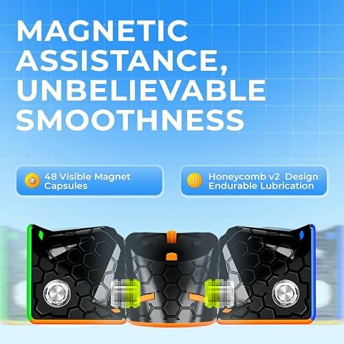 GAN 356 M, Speed Cube 3x3 Magnetic Speedcube Stickerless 356M Fidget Toys for Kids Adults, No Extra GES thumbnail 2