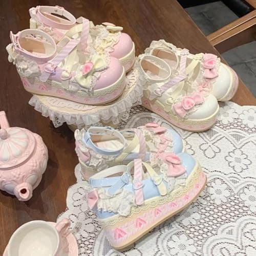 Pink Platform Mary Jane Shoes for Women - Y2K Lolita Style Chunky Heel Cute Oxford Pumps, Trendy School & Cosplay Footwear thumbnail 3