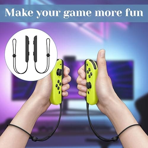 WZWZO Dragonne pour Switch, 2 Pièces Joyc on Strap, Joy con pour Switch Accessoires, Joyc on pour Switch2 Accessoires, Bracelet Contrôleur Réglable, avec Contrôleur pour Switch Accessoires Portable thumbnail 6