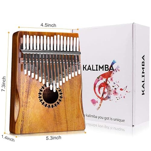 Newlam Kalimba Thumb Piano 17 Keys, Portable Mbira Finger Piano Gifts for Kids and Adults Beginners thumbnail 8