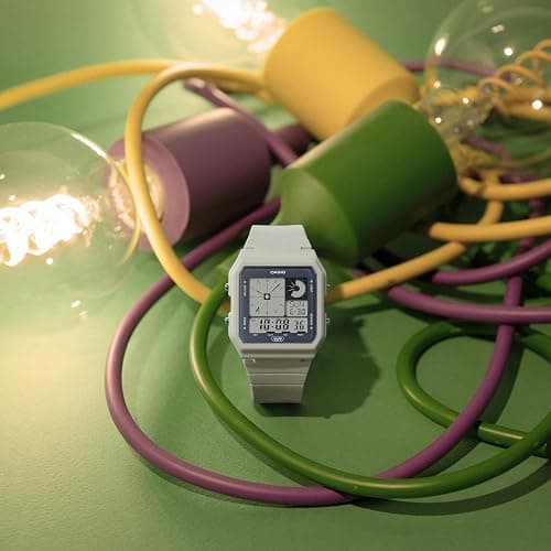 Casio POP Bio-Based Renewable Band LED Backlight Daily Alarm Digital Watch - LF-20W-8ACF - White thumbnail 2