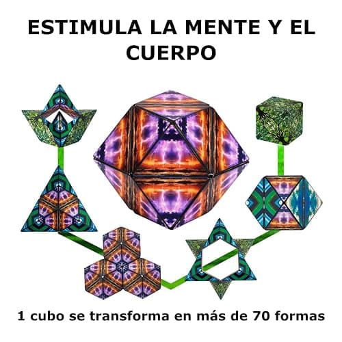 SHASHIBO Cubo Transformable - Cubo Antiestrés Patentado y Galardonado con 36 Imanes de Tierras Raras - Se Transforma en Más de 100 Formas (Elements) thumbnail 5