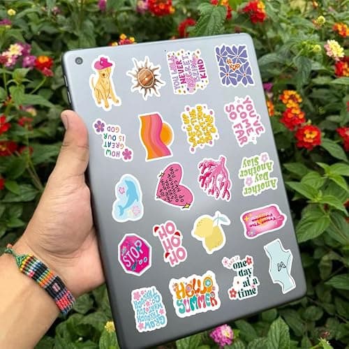 Preppy Stickers | 100 PCS | Cute Vinyl Waterproof Stickers for Laptop,Guitar,Motorcycle,Bike,Skateboard,Luggage,Phone,Hydro Flask, Gift for Adult Teens thumbnail 2
