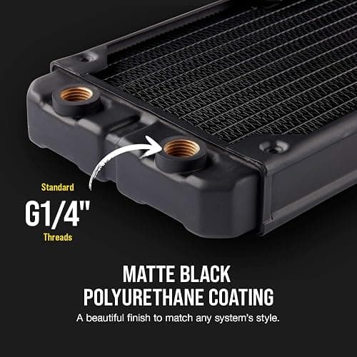 CORSAIR Hydro X Series XR5 360mm Water Cooling Radiator - Triple 120mm Fan Mounts - Premium Copper Construction - Easy Installation - Black thumbnail 5