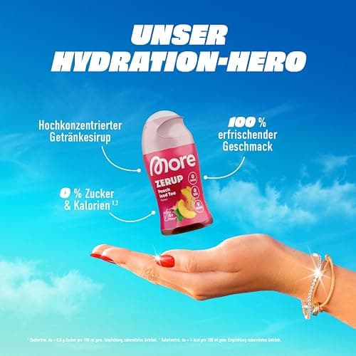 MORE Zerup, Lemon Iced Tea, 4 x 65 ml, für bis zu 32 l Fertiggetränk, zuckerfreier Sirup mit u.a. echten Fruchtextrakten, vegan, zero Kalorien - made in Germany thumbnail 3