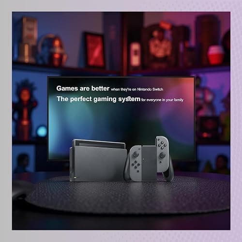 Nintendo Switch with Black and Gray Joy-Con with Dock, High Speed HDMI Cable (Renewed) thumbnail 6