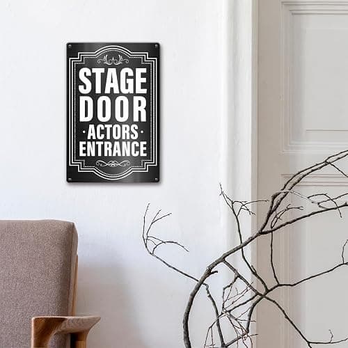 Stage Door Theater Room Metal Signs Wall Decor 12 X 8 Inches, Movie Musical Theater Decor for Actor Actress Dancer Singer, Movie Night Supplies, Musical Theater Gifts thumbnail 4