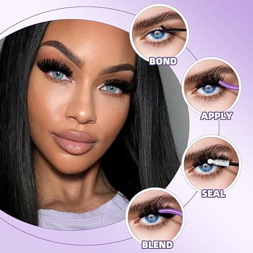 B&Q Fluffy Lash Clusters 200D,Dramatic Full Eyelash Clusters Volume 10-18mm | Thick Cluster Eyelash Extensions, Supersoft 05mm Wide Band Individual Lashes,Wispy Full Cluster Lashes，D Curl Lashes Clusters thumbnail 7