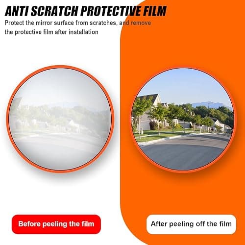 Convex Mirrors for Blind Spot - 60 cm Diameter - Round - Wall Mounted Unbreakable Surveillance Security Curved Mirror - 130 Degree Wide Angle thumbnail 3