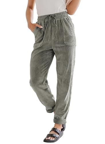 EVALESS Corduroy Pants Straight Leg Pants - Image 1