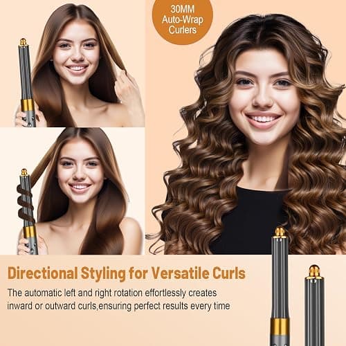 ZEPHBLOW 30MM Long Hair Curling Barrel Attachment Compatible with Dyson Airwrap HS01 HS05 HS08 Accessories, Automatic Curling Iron Curlers for Soft Inward Curls Voluminous Outward Waves thumbnail 9