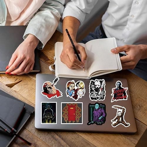 200 PCS Horror Stickers, Horror Movies Stickers, Waterproof Vinyl Scary Movie Spooky Party Decorations Halloween Gifts Sticker for Laptop Water Bottle Bumper Helmet Journal Phone thumbnail 8