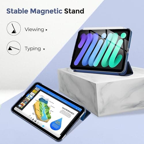 ProCase Smart Case for iPad mini 7 A17 Pro 2024/iPad Mini 6 2021 8.3 Inch iPad mini 7th/6th Gen Case, Hard Back Cover for iPad mini 8.3" 7th Gen A2995/A2996/A2993/6th Gen A2567 A2568 A2569 -Navy thumbnail 7