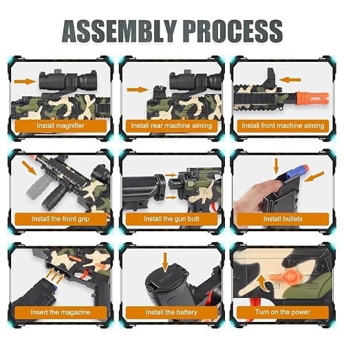 Realistic Toy Foam Blaster Gun - Electric Sniper Rifle with Scope 120 Soft Bullets 3 Magazines, Automatic Dart Gun for Boy Ages 8-12 Years Old, Indoor Outdoor Gifts for Adult Kid Christmas Birthday thumbnail 5