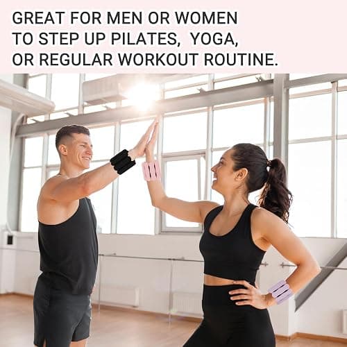 Wrist Ankle Weights for Women Men Kids, Leg Arm Wrist Weights Bangles 1lb*2 2lb*2 Wearable Weights Pilates Weighted Bracelet for Strength Training Walking Swimming Yoga Physical Therapy thumbnail 4