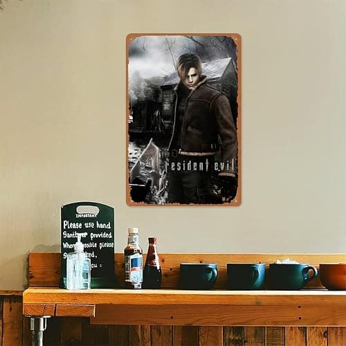 C597 Vintage Signs Leon S. Kennedy Biohazard Residence Evil 4 Premium Poster Metal Signs Poster Wall Decor Design for Cafes Bar Pub Beer Club Wall Home Decor 8x12inch_1 thumbnail 5