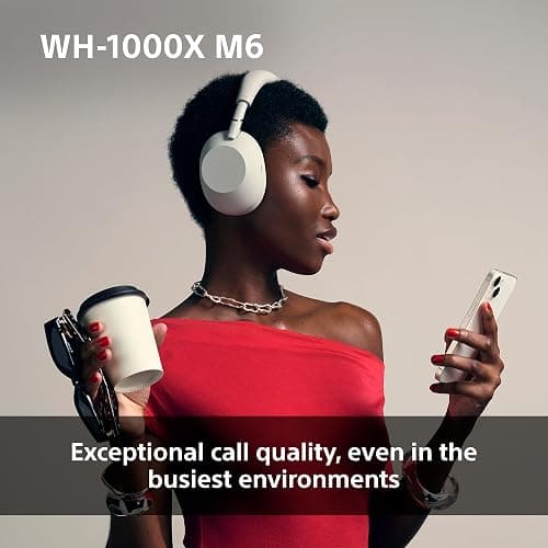 Sony WH-1000XM6 Flagship Noise Cancelling Over-Ear Wireless Bluetooth Headphones, Signature Hi-Res Sound, Ultimate Comfort, Foldable Design, Durable Case, 30 HR Battery, iOS & Android - Silver - Silver thumbnail 10