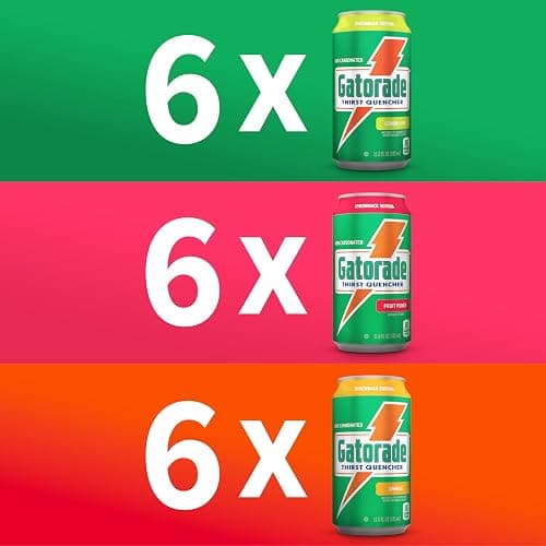 Gatorade Thirst Quencher, 3-Flavor Variety, 12 Fl Oz Cans (Pack of 18) thumbnail 2
