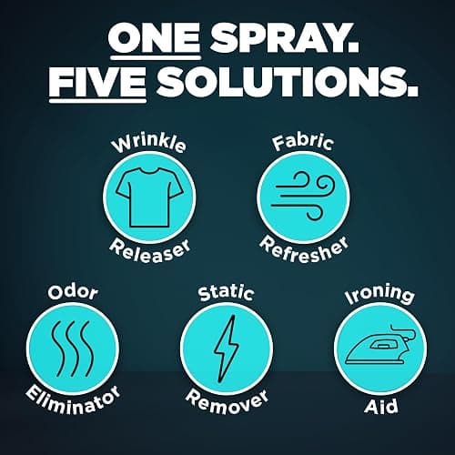 Downy Wrinkle Releaser Fabric Refresher Spray, Odor Eliminator, Ironing Aid and Anti Static Spray, Light Fresh Scent, 1L, Pack of 2 thumbnail 4