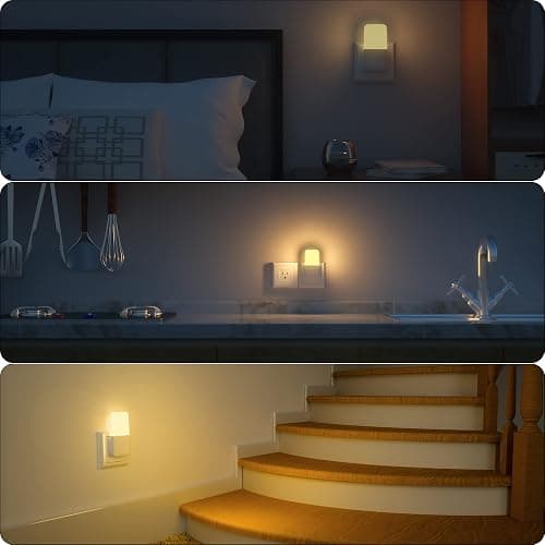 MAZ-TEK Plug in Night Light, Warm White LED Nightlights with Smart Dusk to Dawn Sensor for Kids, Nursery, Ideal for Bedroom, Bathroom,Hallway, Stairs, Kitchen, 6 Pack thumbnail 7