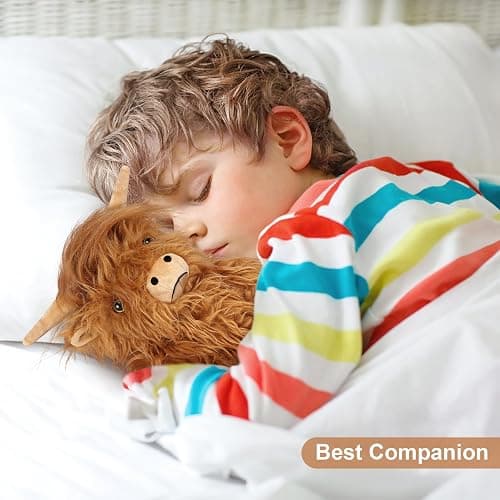 SuzziPals Heatable & Coolable Highland Cow Stuffed Animals Plushie, Microwavable Heating Pad for Soothing & Relaxation, Lavender Scented Cattle Plush Toys for Stress Relief, Stuffed Cow Gifts thumbnail 6
