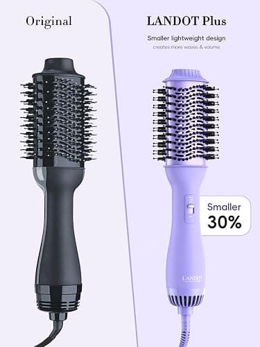 LANDOT 4-in-1 Blow Dryer Brush for Thick & Coarse Hair, Powerful Blowout Brush Styler with 60mm Oval Barrel,Fast Hair Drying & Frizz Control for Salon-Smooth and Manageable Hair at Home thumbnail 7