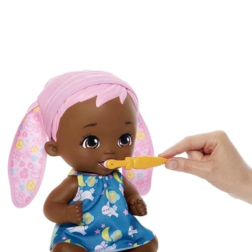 My Garden Baby Brush & Smile Little Bunny Baby Doll (12-in) with 3 Accessories and 2-in-1 Reversible Outfit, Blue Hat, Great Gift for Kids Ages 2Y+​ thumbnail 5