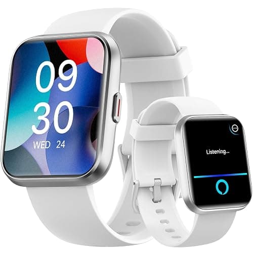 Fitpolo Smart Watches for Men/Women, 1.8'' Alexa Built-in Fitness Tracker Watch with Bluetooth Calls, IP68 Waterproof, Heart Rate/Sleep/SpO2/Stress Monitor, 110 Sport Modes for Android & iPhone - Image 1