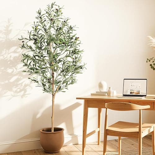 HAUSPROFI Olivenbaum Künstlich 180CM, Kunstpflanze, Künstlicher Olivenbaum, Künstliche Pflanzen, Kunstpflanzen Groß, Künstliche Pflanzen Wie Echt für Indoor Outdoor Haus Büro Garten Moderne Deco thumbnail 6
