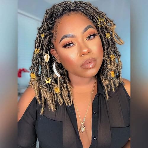 202 Pcs Jewelry for Women Braids, Locs Dreadlocks Beads Braid Rings/Cuffs Shells Heart Butterfly Hair Pendants/Clips for Dreadlock Accessories (Gold) thumbnail 5