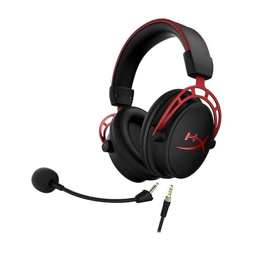 HyperX Cloud Alpha - Gaming Headset, Dual Chamber Drivers, Legendary Comfort, Aluminum Frame, Detachable Microphone, Works on PC, PS4, PS5, Xbox One, Xbox Series X|S, Nintendo Switch and Mobile – Red | Dual Chamber Drivers, Legendary Comfort, Aluminum Frame, Detachable Microphone, Works on PC, PS4 thumbnail 4