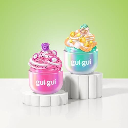 GUI GUI Fruity Glow Slime Kit, Crunch & Gloss Scented Slimes | Includes Gua Sha, Beauty Scoop, charms, booster, and collectible figurine in a slime kit for girls thumbnail 5