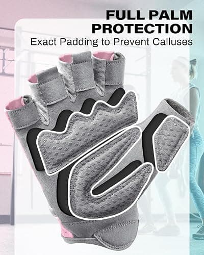 VINSGUIR Workout Gloves for Women and Men, Breathable Weight Lifting Gloves for Gym Exercise, Fitness, Training, and Cycling, with Excellent Grip and Cushion Pads thumbnail 2
