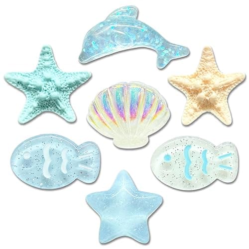 Cat Animals Hamster Ocean Shoe Decoration Charms for Croc Clog, Colorful Charms Accessories for Adults - Ocean - Image 1