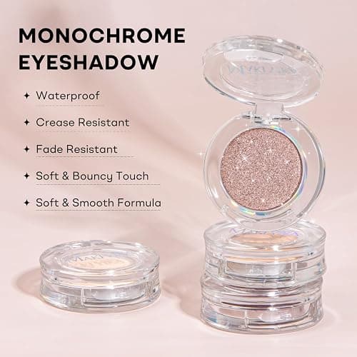 MAKI YIKA Glitter Gold Creme Eyeshadow Single Shimmer Cream Eye Shadow palette thumbnail 5